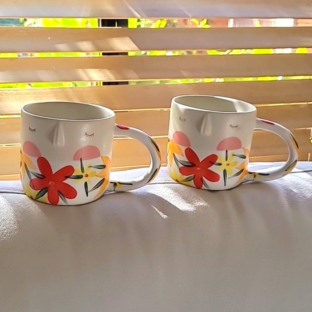 2 Anthropologie x Fotini Tikkou Visage Mugs